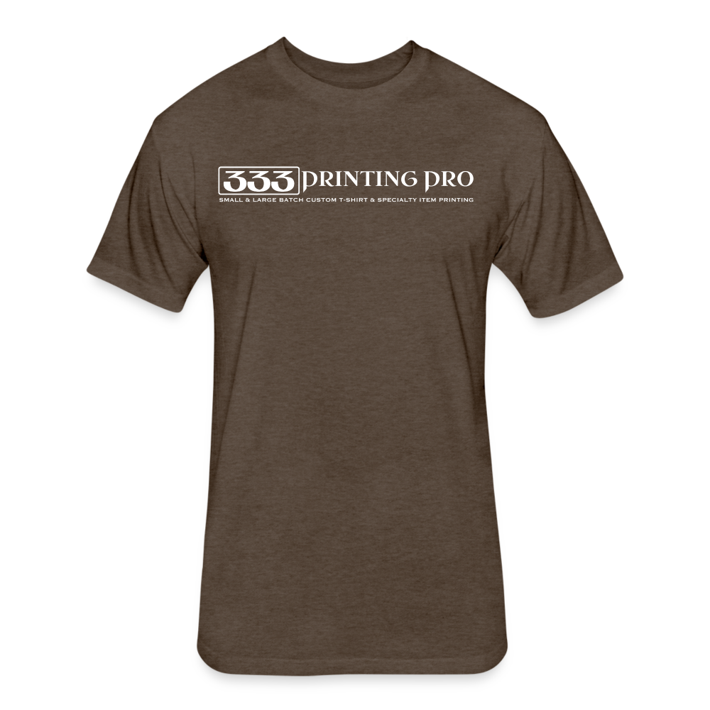 Fitted Cotton/Poly T-Shirt by Next Level - heather espresso