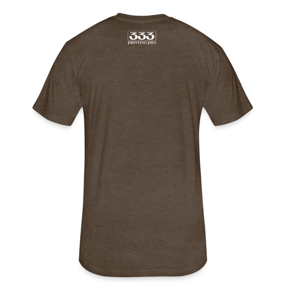 Fitted Cotton/Poly T-Shirt by Next Level - heather espresso