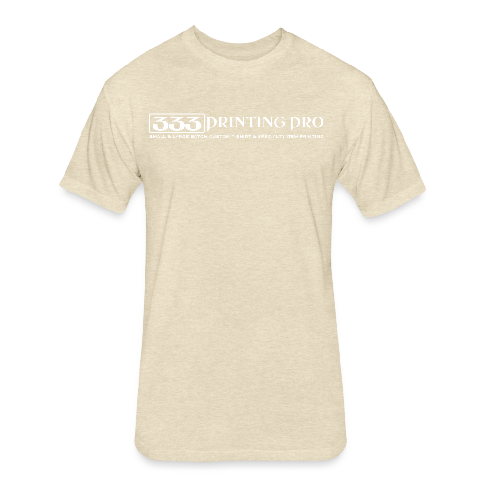 Fitted Cotton/Poly T-Shirt by Next Level - heather cream