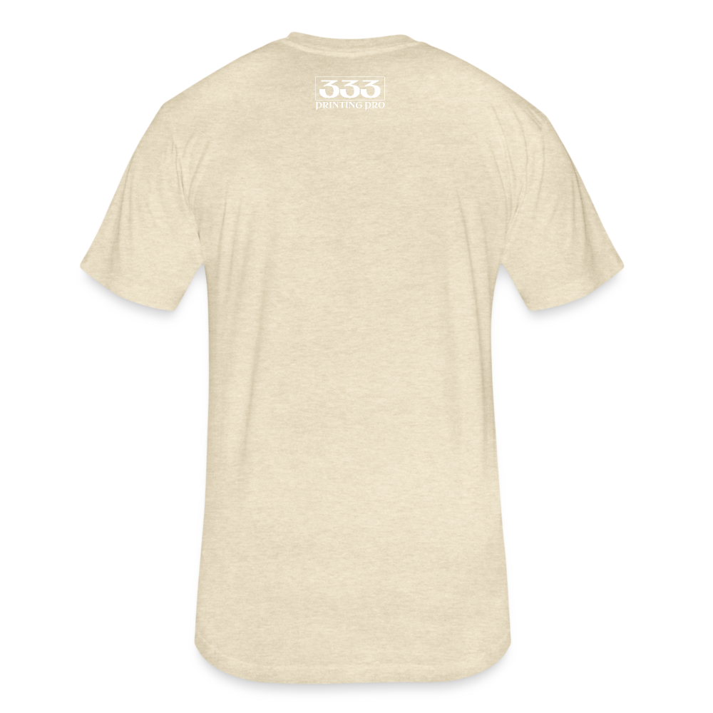 Fitted Cotton/Poly T-Shirt by Next Level - heather cream