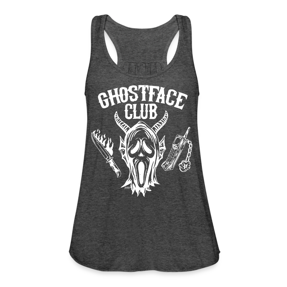 Ghostface Club Women's Flowy Tank Top by Bella - deep heather