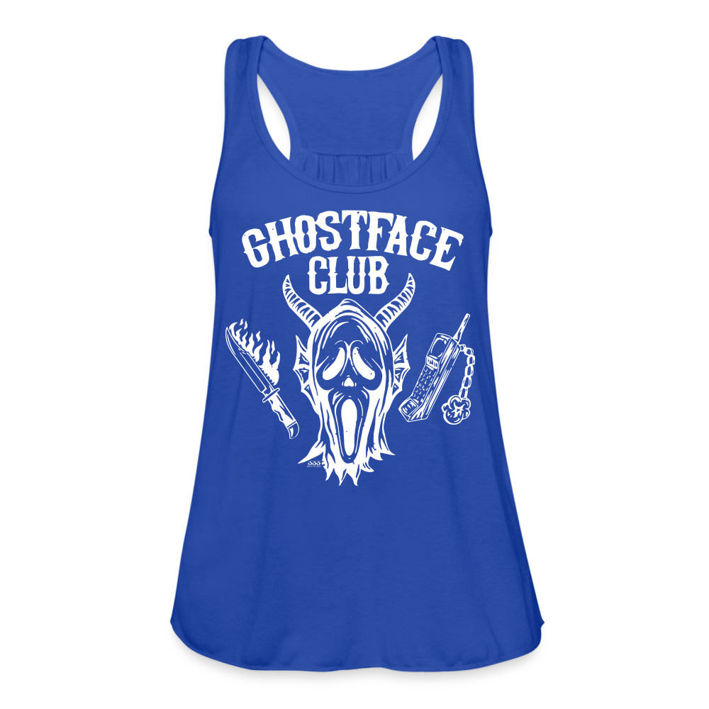 Ghostface Club Women's Flowy Tank Top by Bella - royal blue
