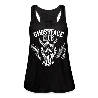 Ghostface Club Women's Flowy Tank Top by Bella - black