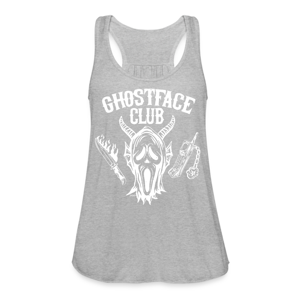 Ghostface Club Women's Flowy Tank Top by Bella - heather gray