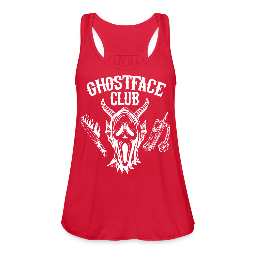Ghostface Club Women's Flowy Tank Top by Bella - red