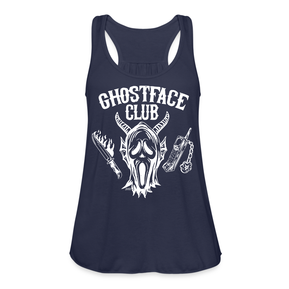 Ghostface Club Women's Flowy Tank Top by Bella - navy