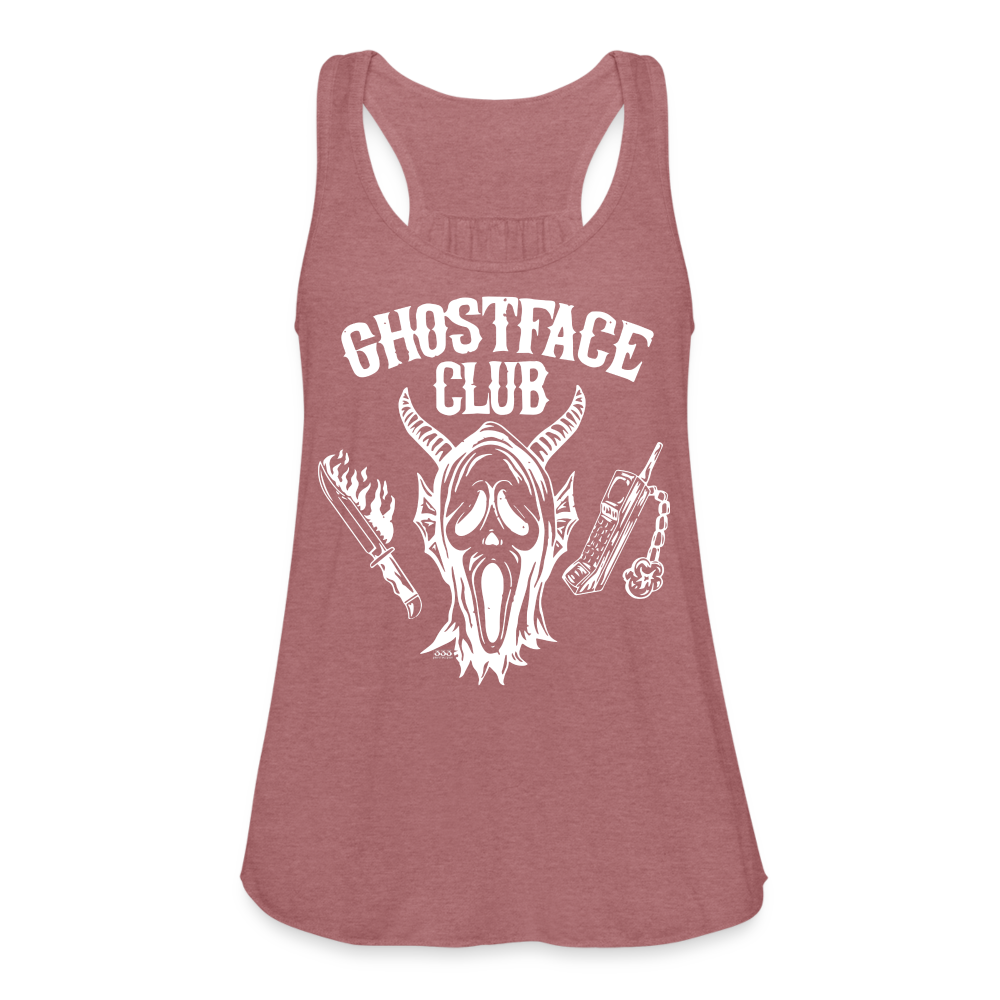 Ghostface Club Women's Flowy Tank Top by Bella - mauve