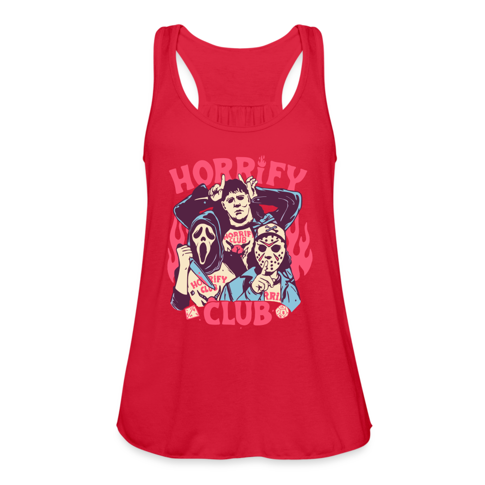 Horrify Club Women's Flowy Tank Top by Bella - red