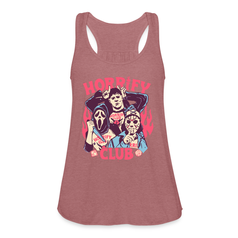 Horrify Club Women's Flowy Tank Top by Bella - mauve
