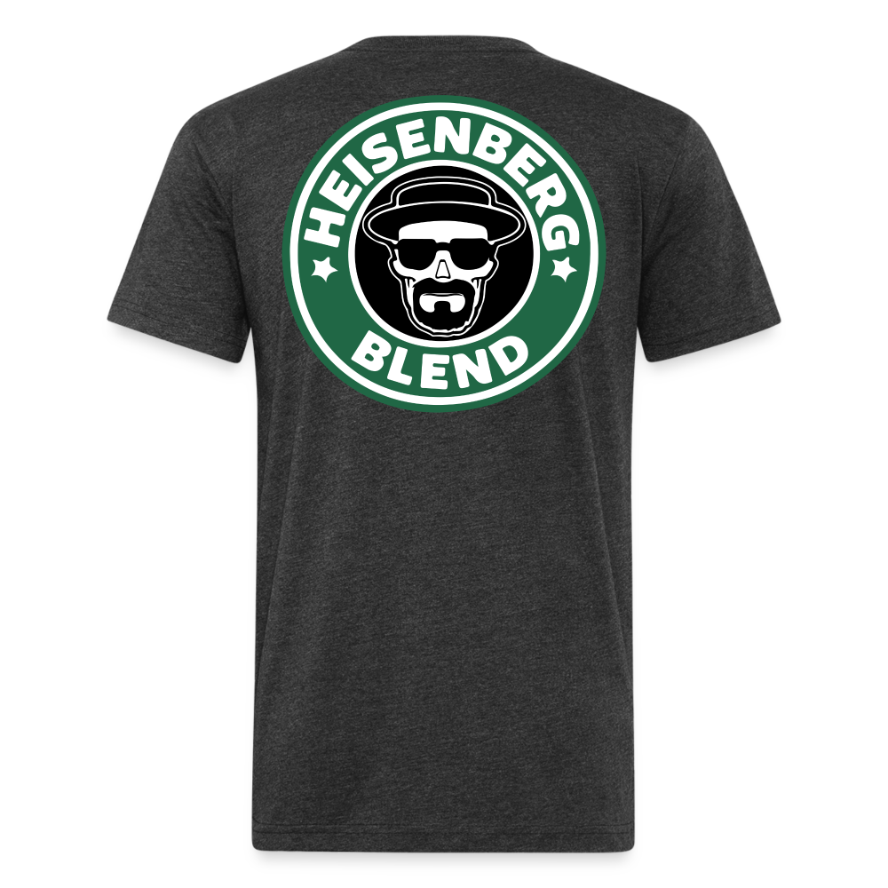 Heisen Back - Fitted Cotton/Poly T-Shirt by Next Level - heather black