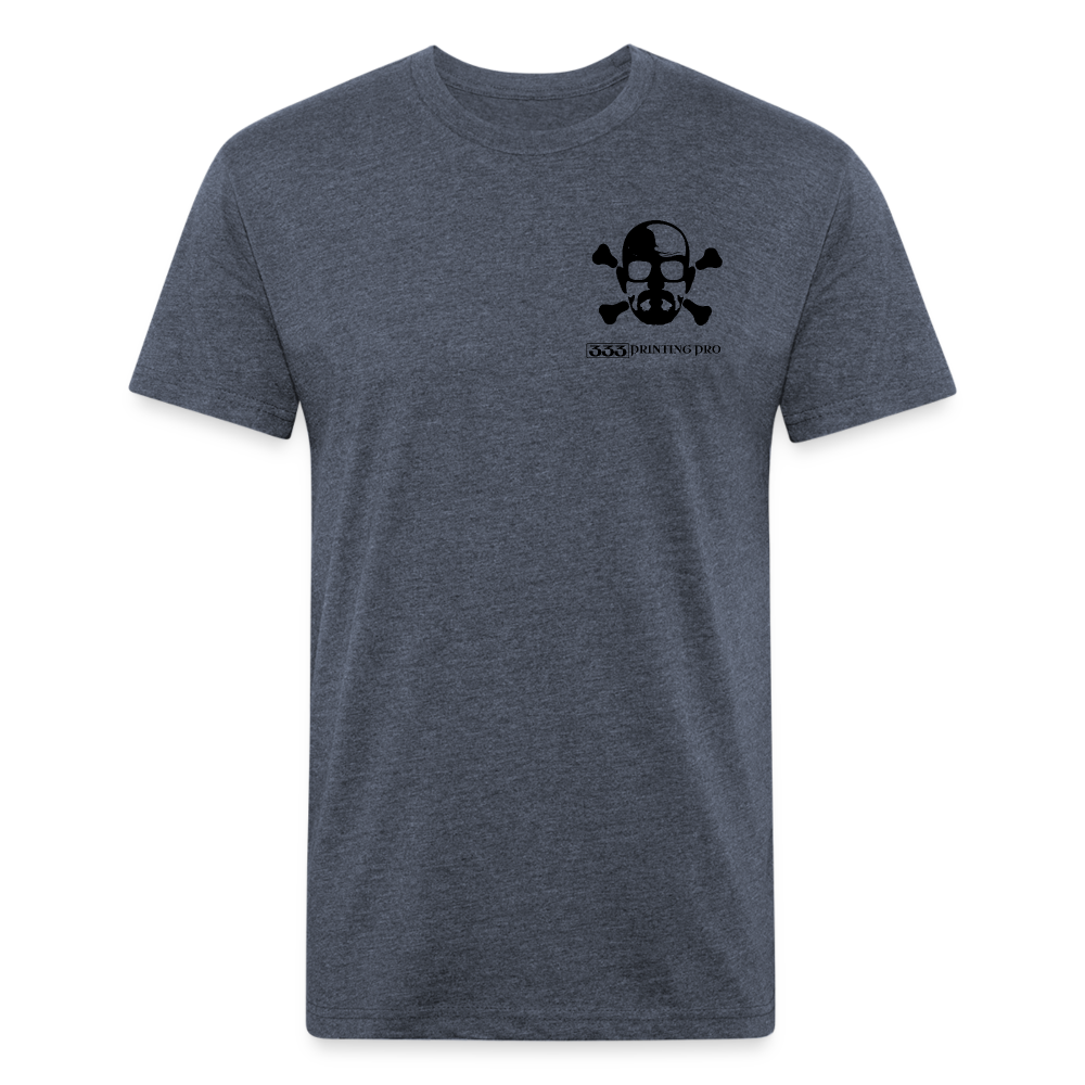 Heisen Back - Fitted Cotton/Poly T-Shirt by Next Level - heather navy