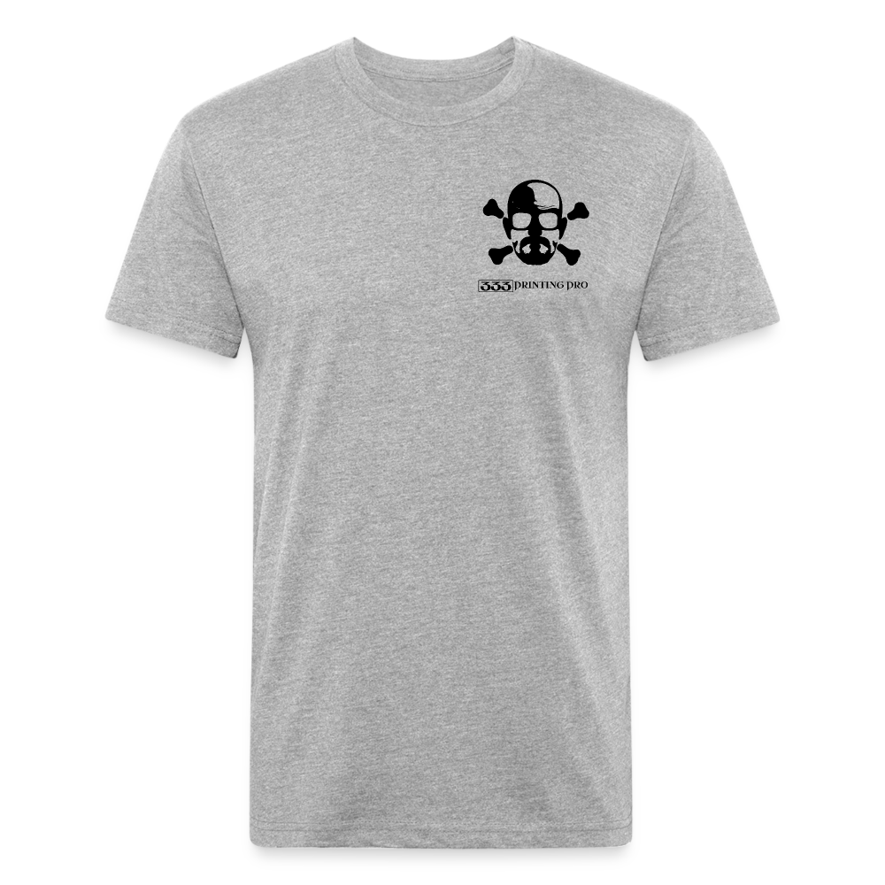 Heisen Back - Fitted Cotton/Poly T-Shirt by Next Level - heather gray