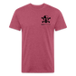 Heisen Back - Fitted Cotton/Poly T-Shirt by Next Level - heather burgundy