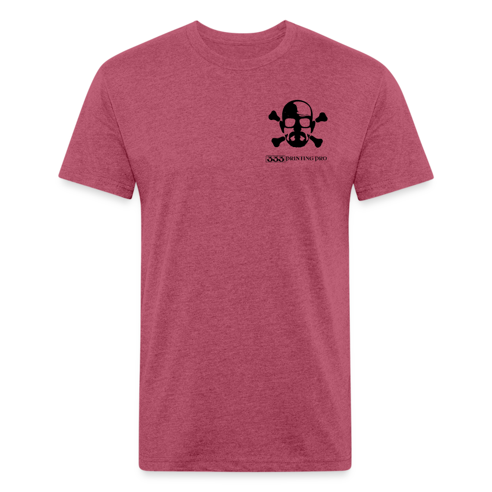 Heisen Back - Fitted Cotton/Poly T-Shirt by Next Level - heather burgundy