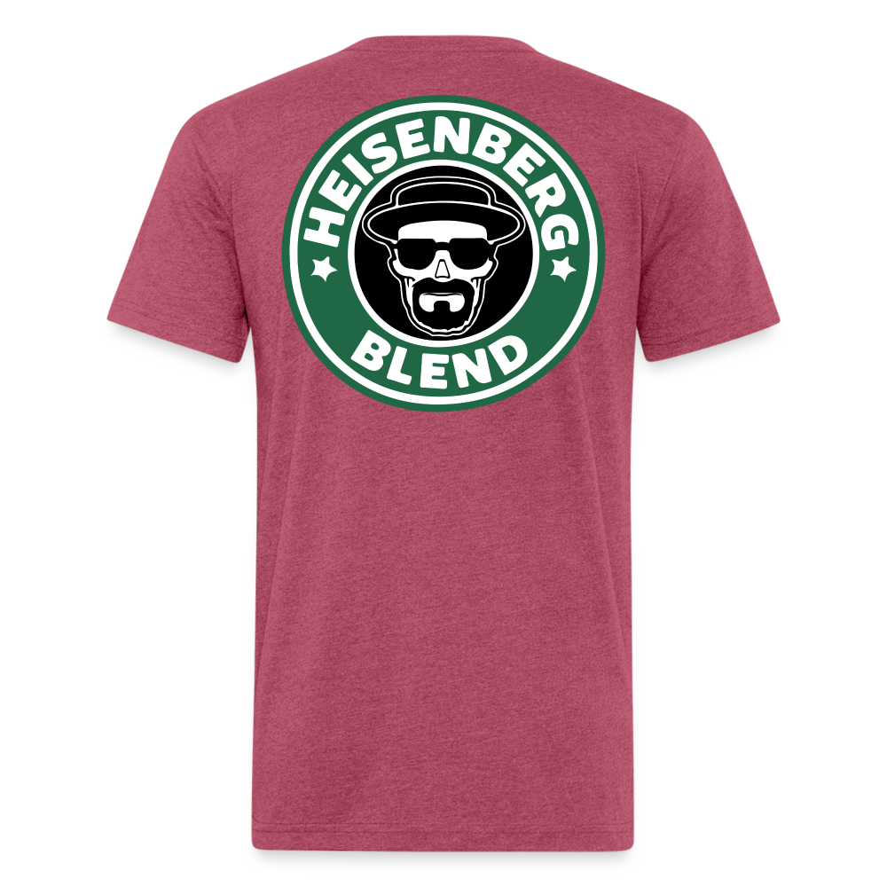 Heisen Back - Fitted Cotton/Poly T-Shirt by Next Level - heather burgundy