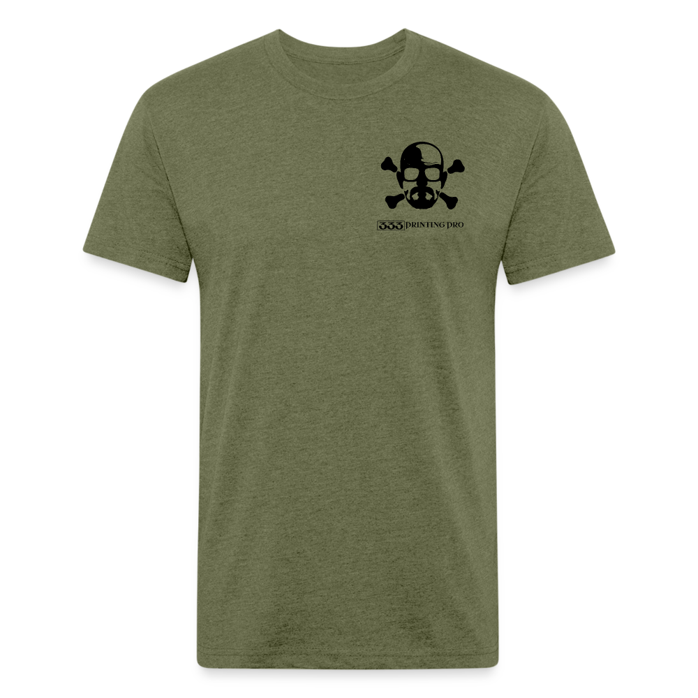 Heisen Back - Fitted Cotton/Poly T-Shirt by Next Level - heather military green