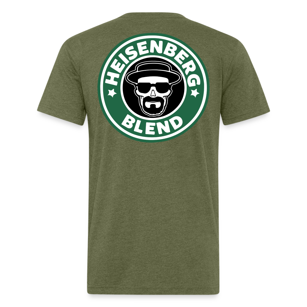 Heisen Back - Fitted Cotton/Poly T-Shirt by Next Level - heather military green