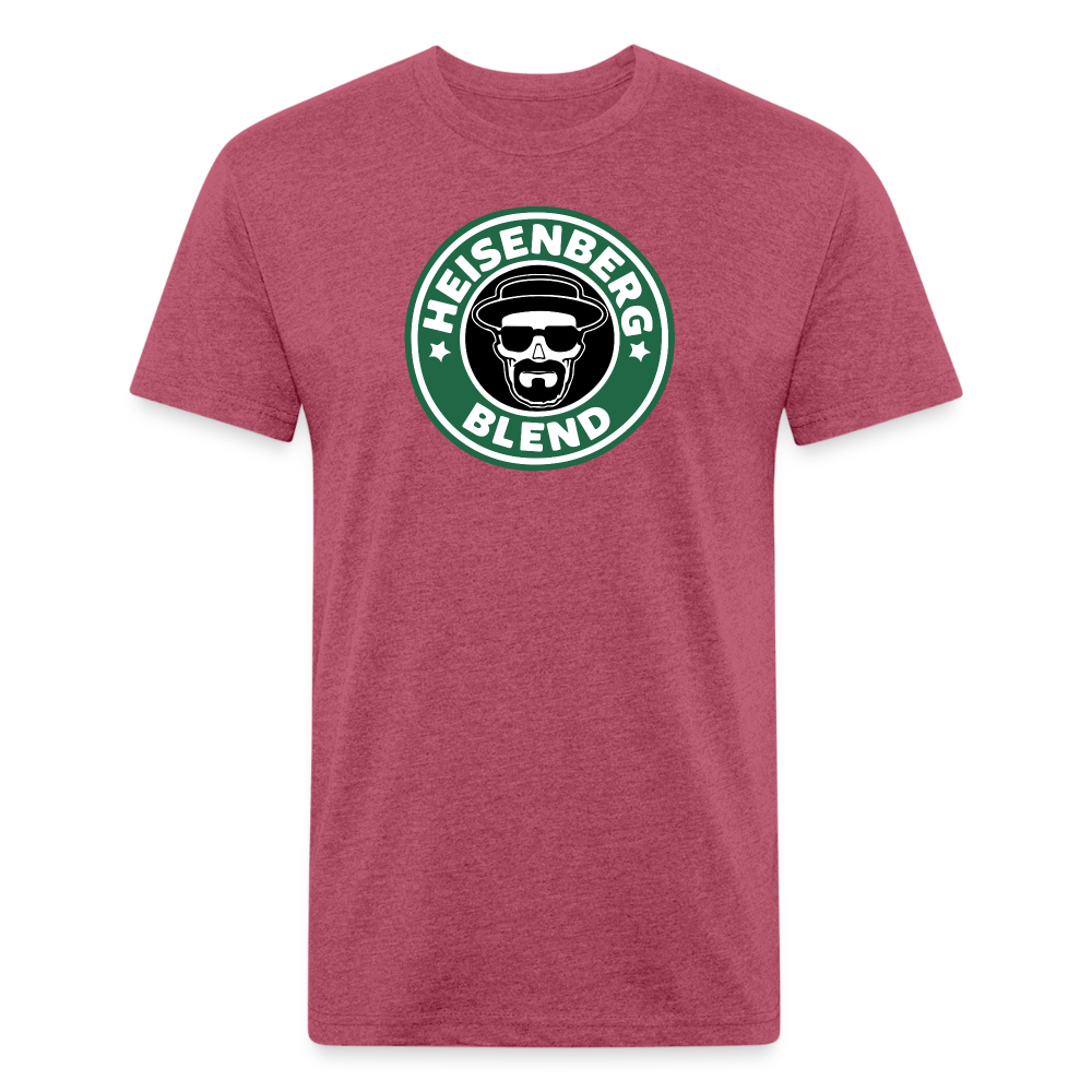 Heisen Blend - Fitted Cotton/Poly T-Shirt by Next Level - heather burgundy