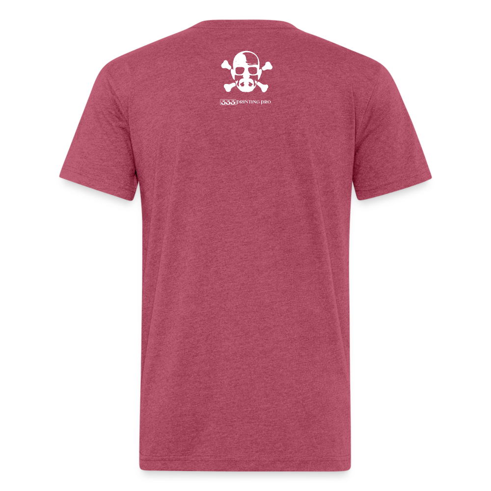 Heisen Blend - Fitted Cotton/Poly T-Shirt by Next Level - heather burgundy