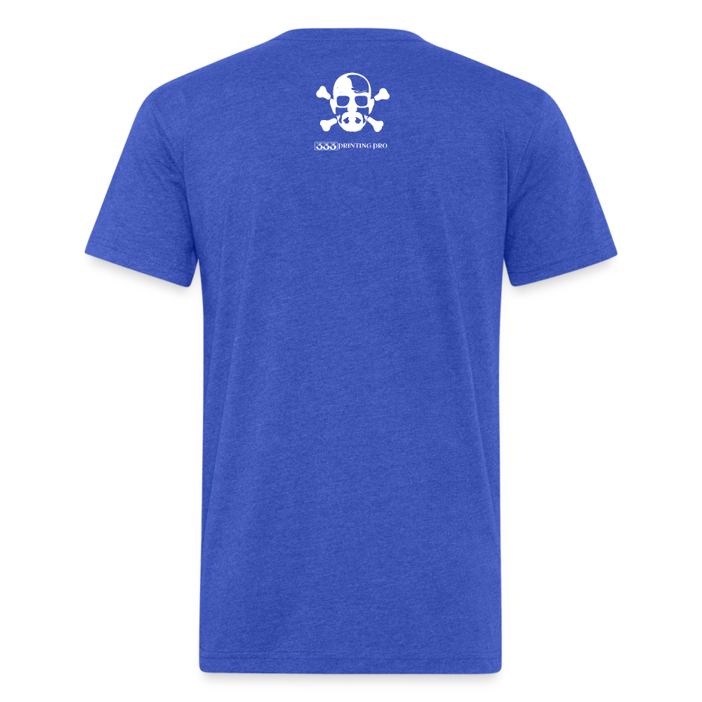 Heisen Blend - Fitted Cotton/Poly T-Shirt by Next Level - heather royal