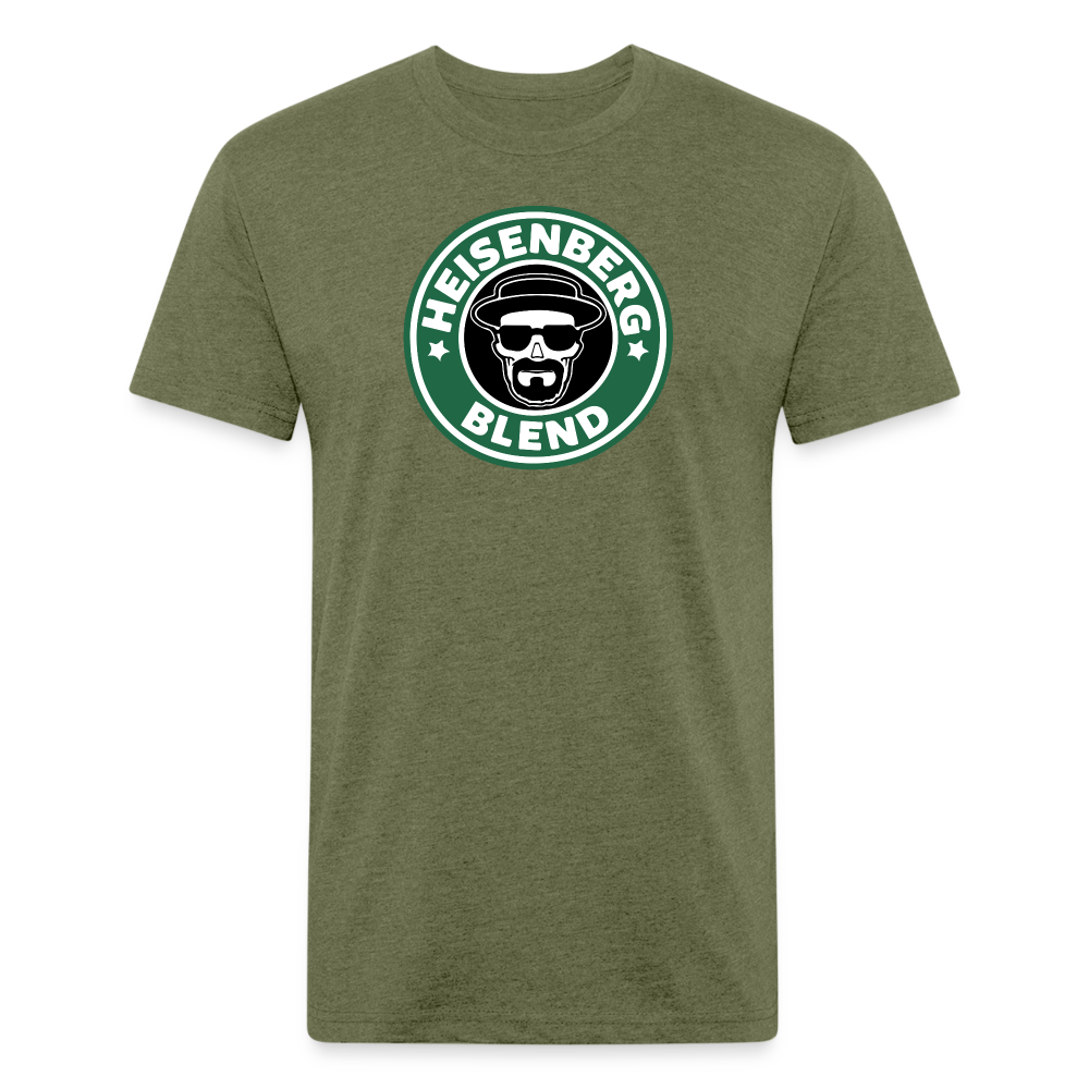 Heisen Blend - Fitted Cotton/Poly T-Shirt by Next Level - heather military green