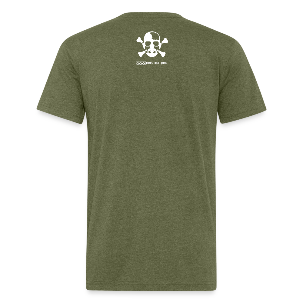 Heisen Blend - Fitted Cotton/Poly T-Shirt by Next Level - heather military green