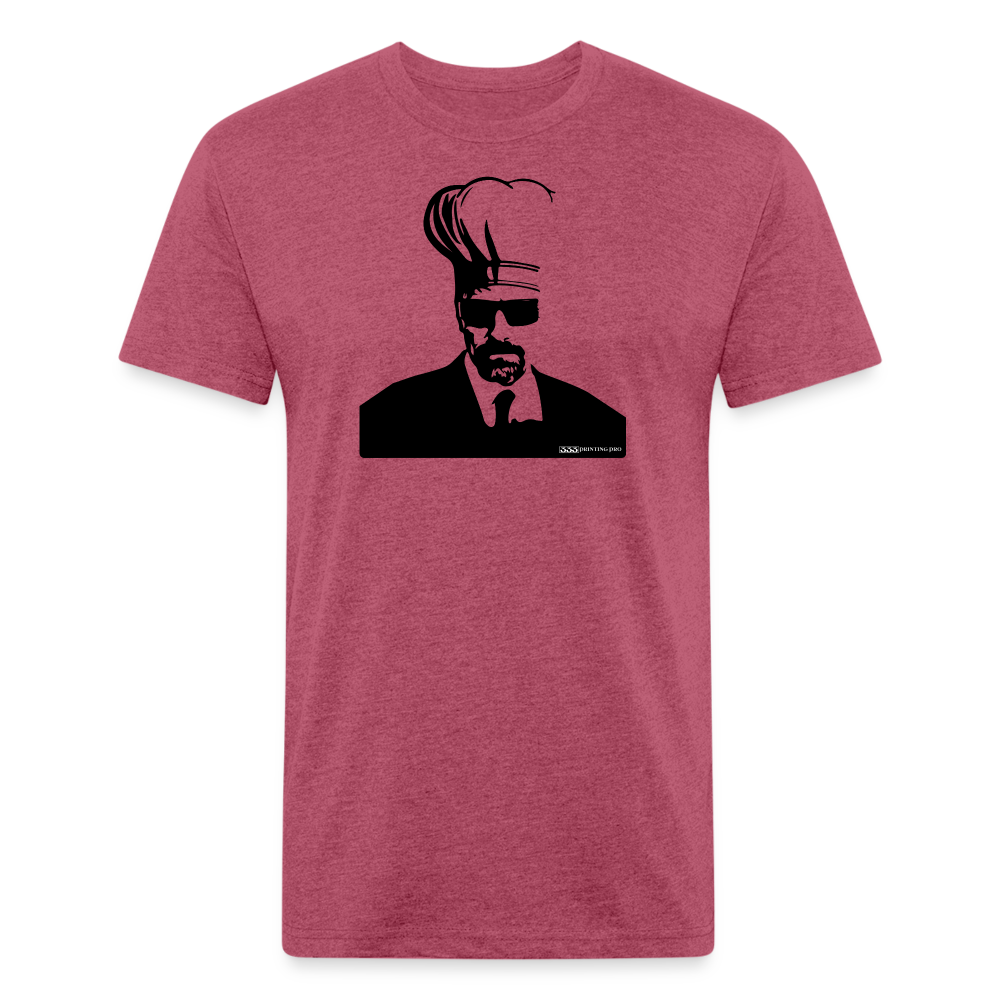 Wallter Cook - Fitted Cotton/Poly T-Shirt by Next Level - heather burgundy