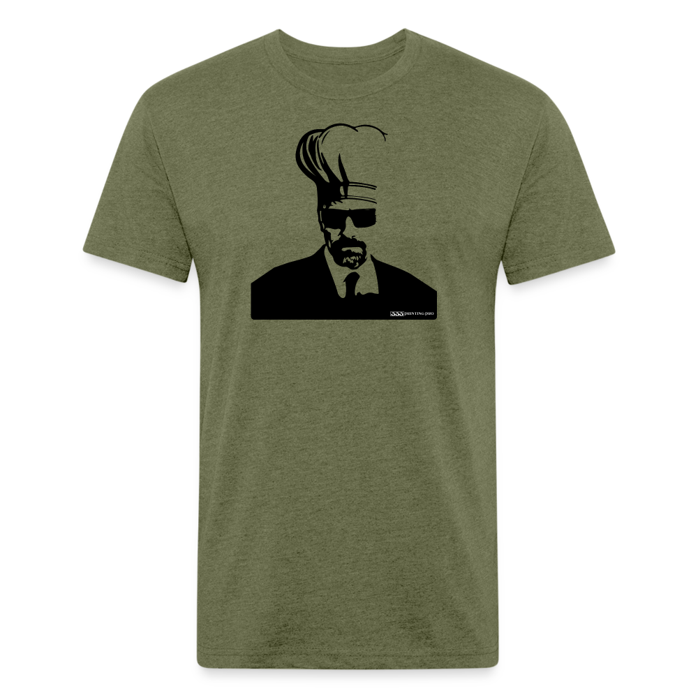 Wallter Cook - Fitted Cotton/Poly T-Shirt by Next Level - heather military green