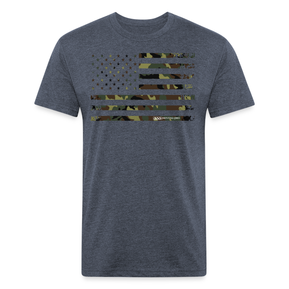【NONCODE】(Unisex) Kio Camo lettering T-shirt Camo Flag Fitted Cotton/Poly T-Shirt by Next Level – 333
