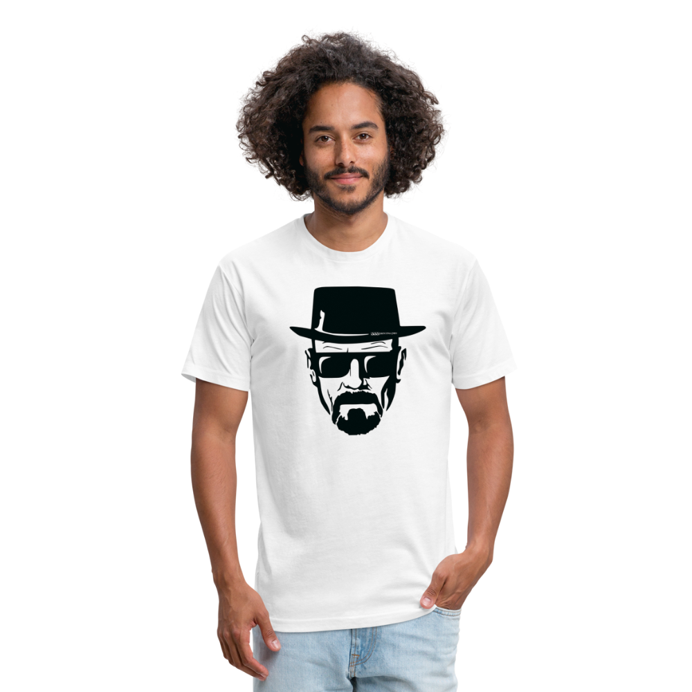Hie zen Fitted Cotton/Poly T-Shirt by Next Level - white