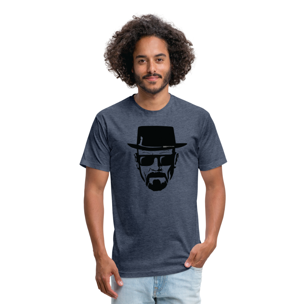 Hie zen Fitted Cotton/Poly T-Shirt by Next Level - heather navy