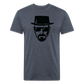 Hie zen Fitted Cotton/Poly T-Shirt by Next Level - heather navy