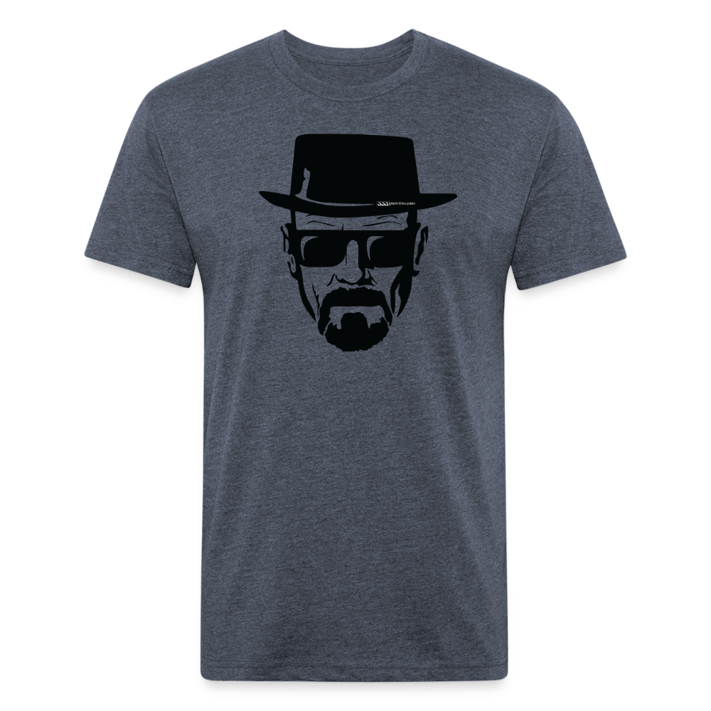 Hie zen Fitted Cotton/Poly T-Shirt by Next Level - heather navy