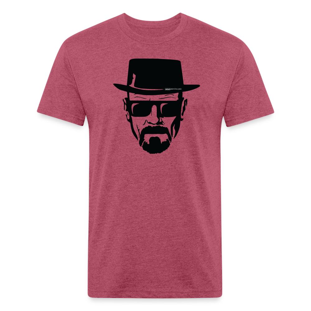 Hie zen Fitted Cotton/Poly T-Shirt by Next Level - heather burgundy