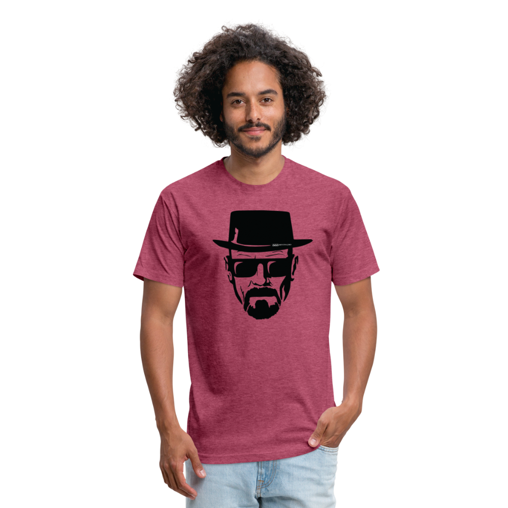 Hie zen Fitted Cotton/Poly T-Shirt by Next Level - heather burgundy