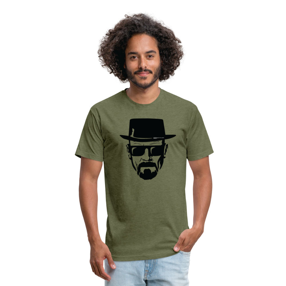 Hie zen Fitted Cotton/Poly T-Shirt by Next Level - heather military green
