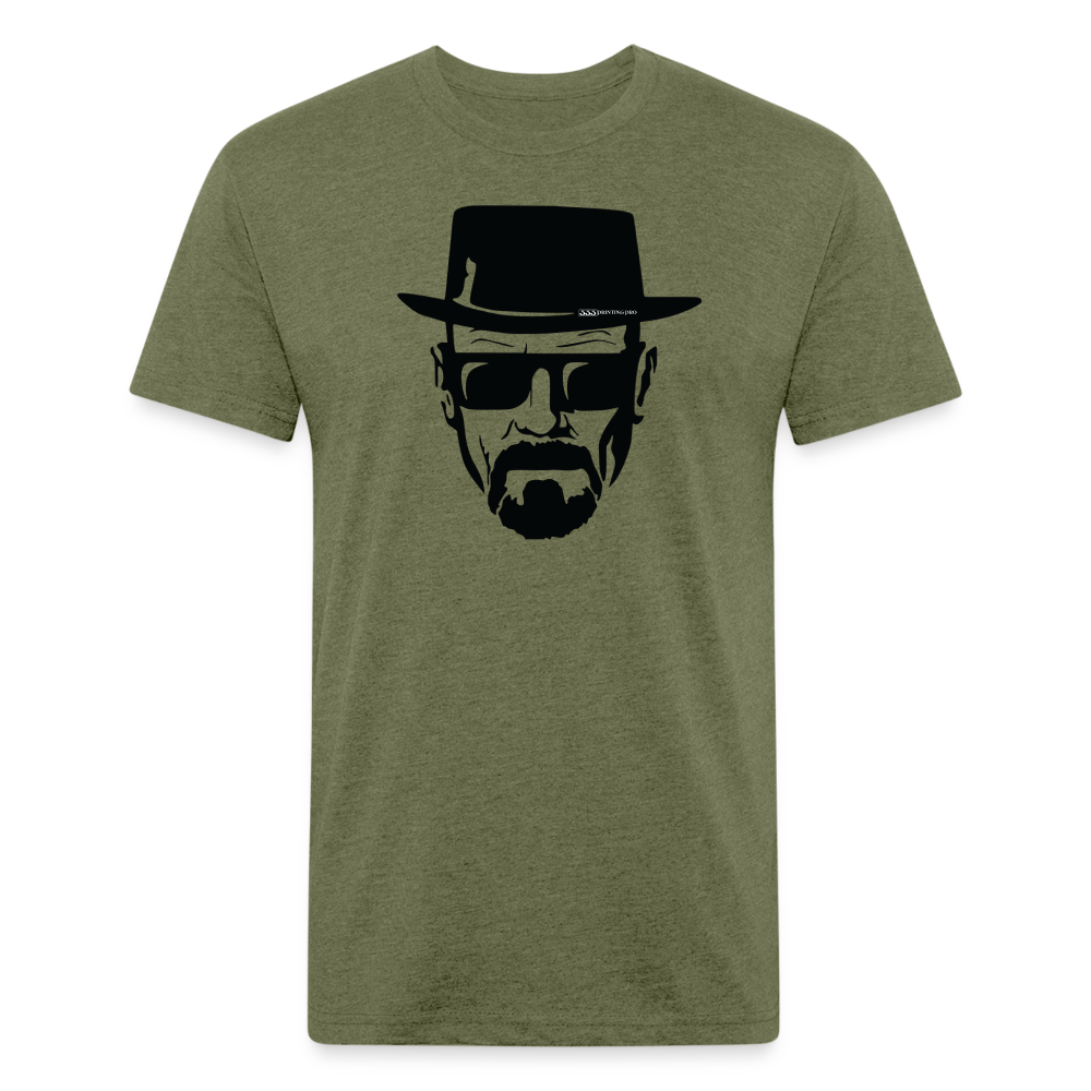 Hie zen Fitted Cotton/Poly T-Shirt by Next Level - heather military green