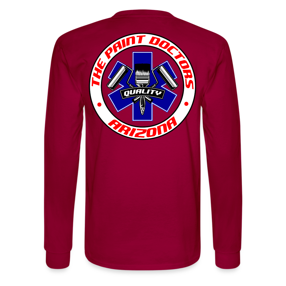 Paint Docs Long Sleeve - dark red