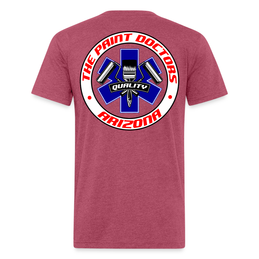 Paint Docs T Shirt - heather burgundy